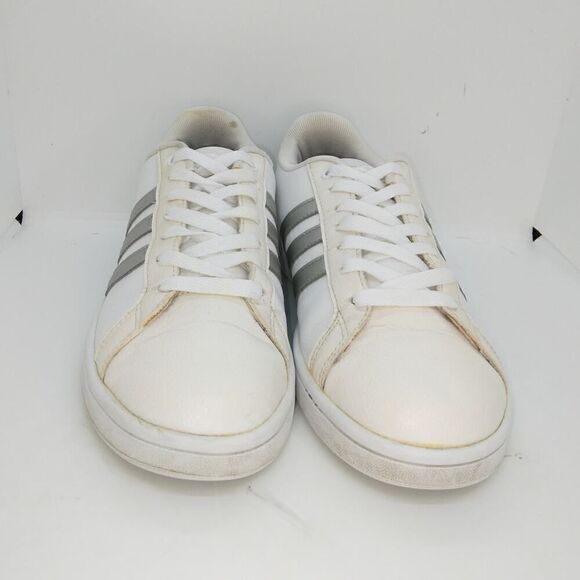 Adidas Cloudfoam Advantage Womens Pre-owned White/Silver Sneakers - sz. 9 - Picture 2 of 6